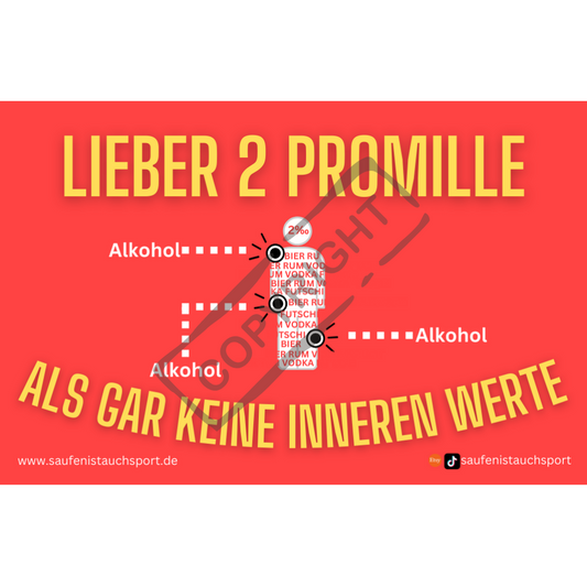 Lieber 2 Promille... Sticker