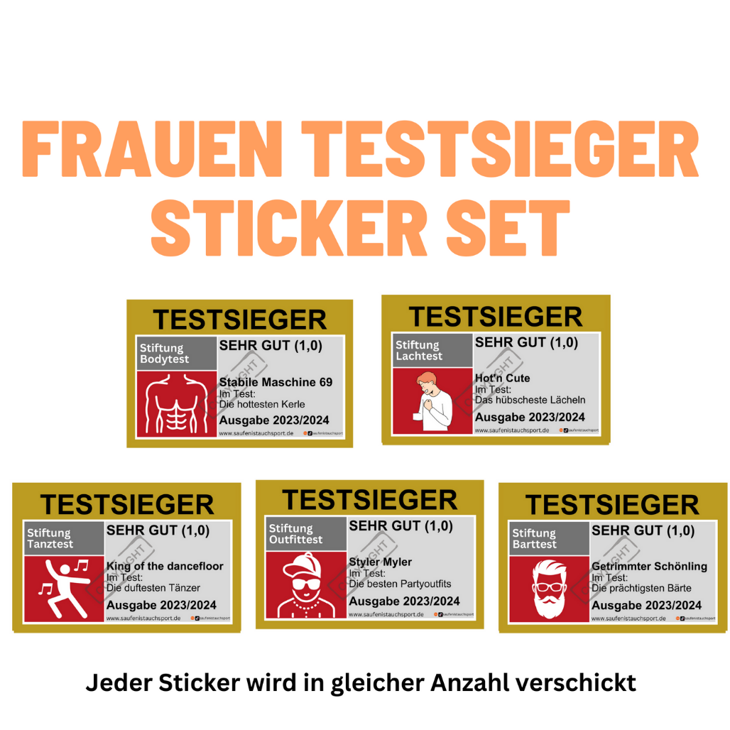 Frauen Testsieger Sticker Set