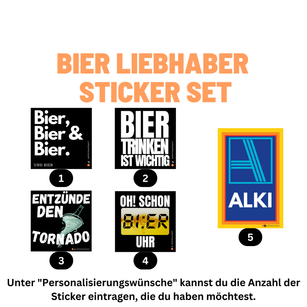 Bier Liebhaber Sticker Set