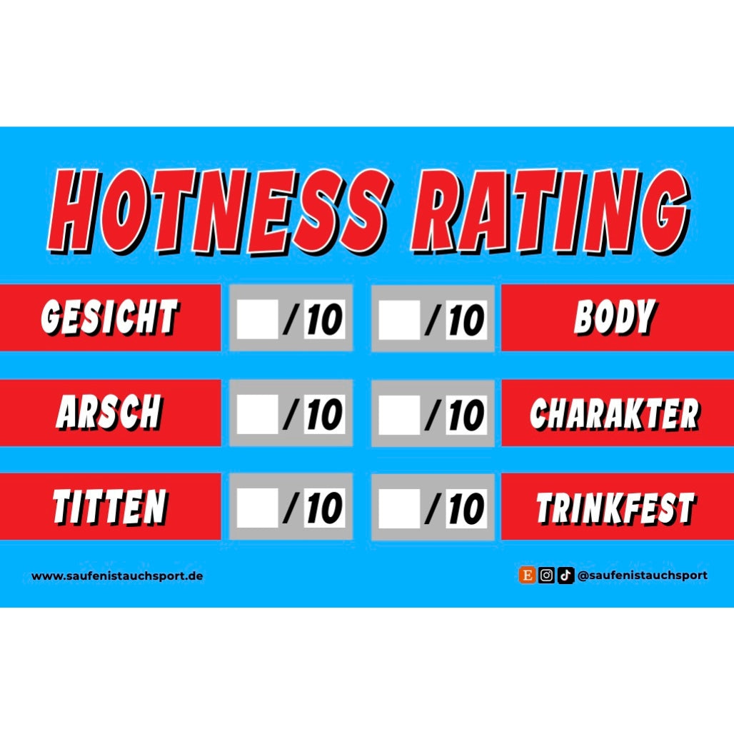 Hotness Rating Sticker