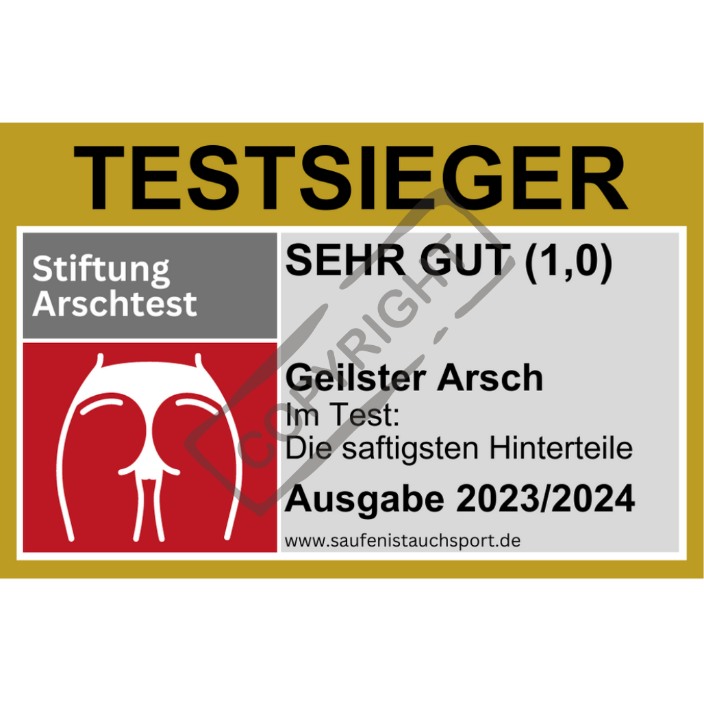 Testsieger Arsch Sticker