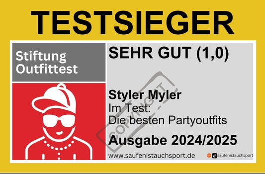 Testsieger Partyoutfit Sticker