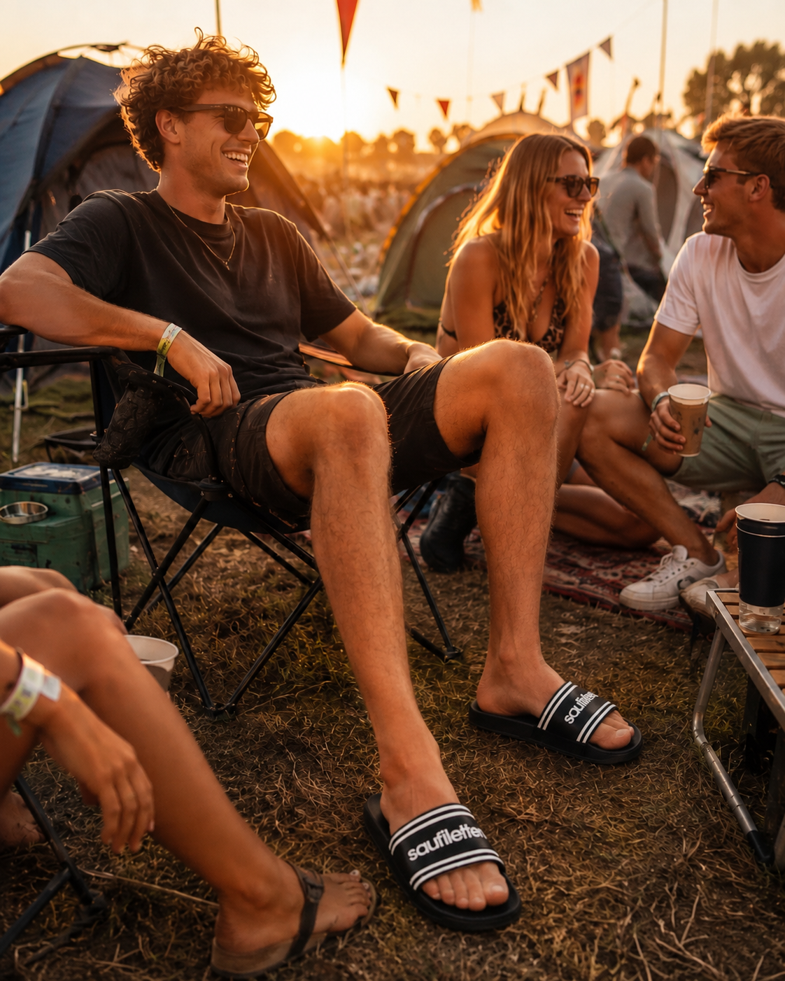Saufiletten – Party Badelatschen für Malle, Festival & JGA | Lustiges Geschenk für Männer & Frauen