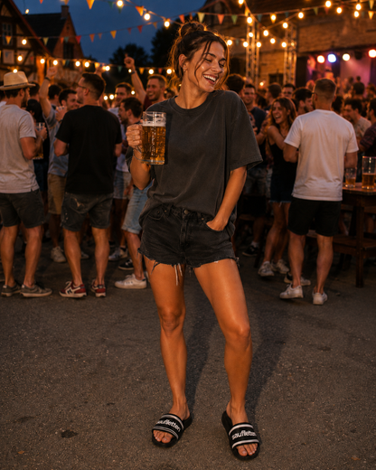 Saufiletten – Party Badelatschen für Malle, Festival & JGA | Lustiges Geschenk für Männer & Frauen