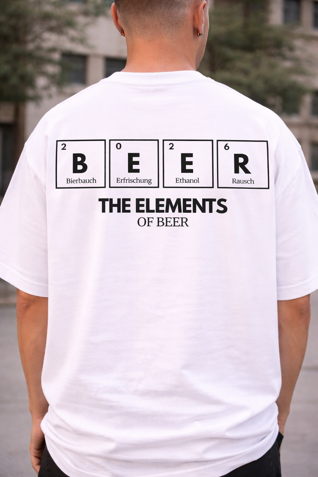 Oversized "The Elements of Beer" T-shirt (Bio Baumwolle)