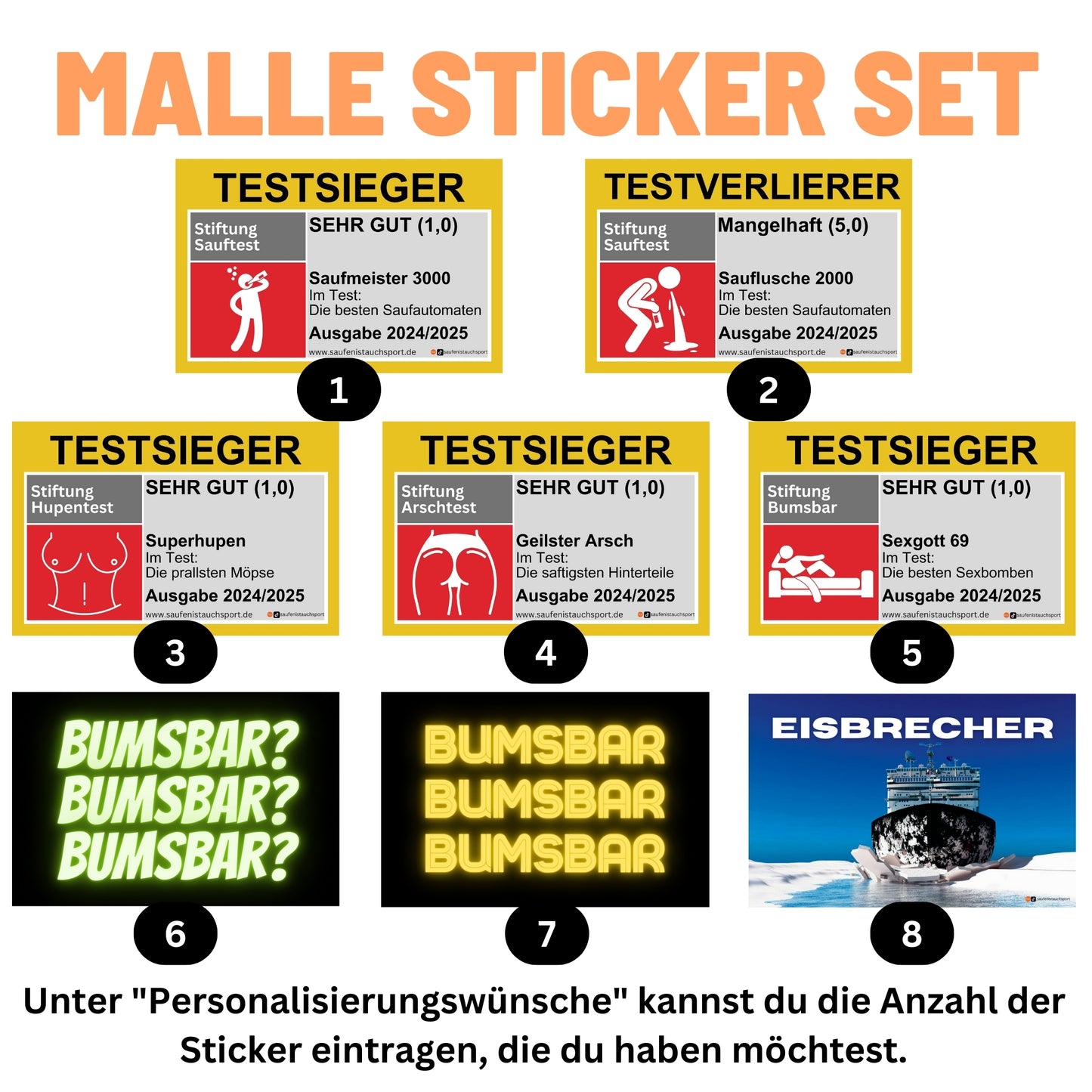 Malle Sticker Set