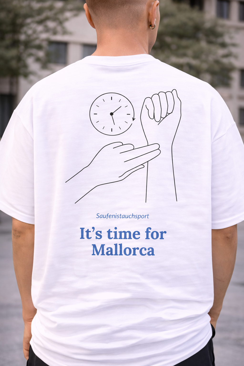 Oversized "It’s Time for Mallorca" T-shirt (Bio-Baumwolle)