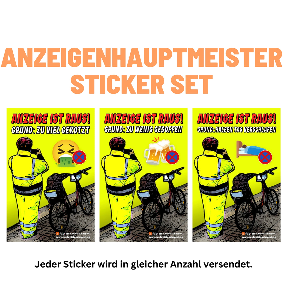 Anzeigensaufmeister Sticker Set (Anzeigenhauptmeister)