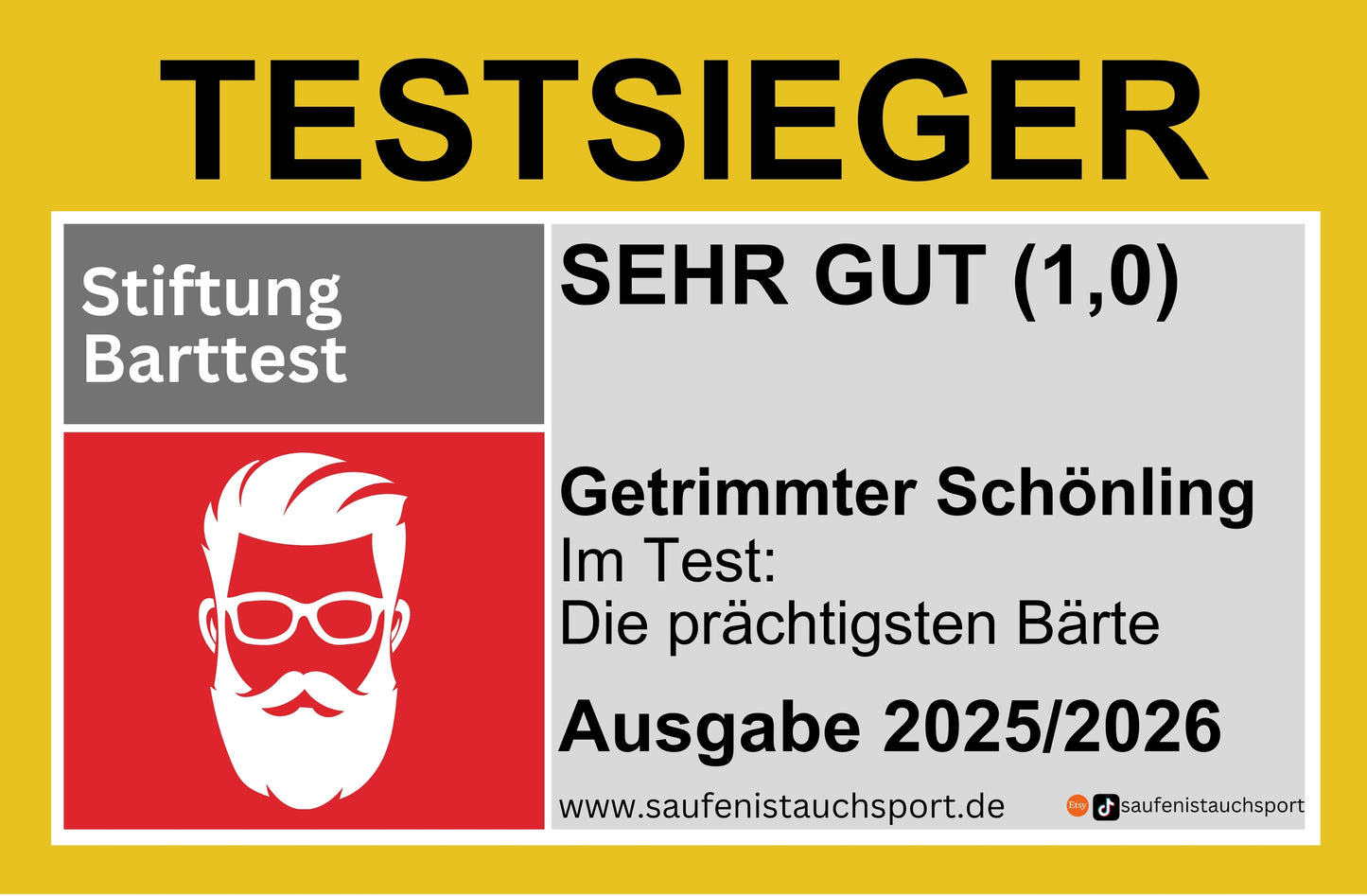 Testsieger Barttest Sticker