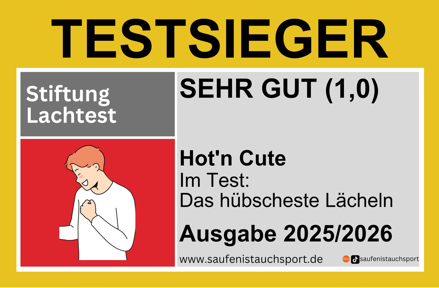 Testsieger Lachtest Sticker