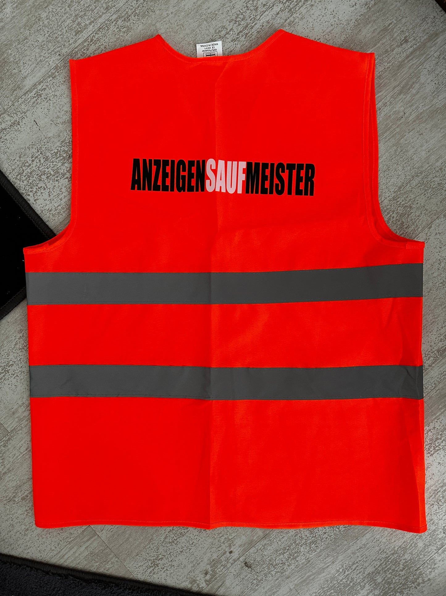 Anzeigensaufmeister Warnweste