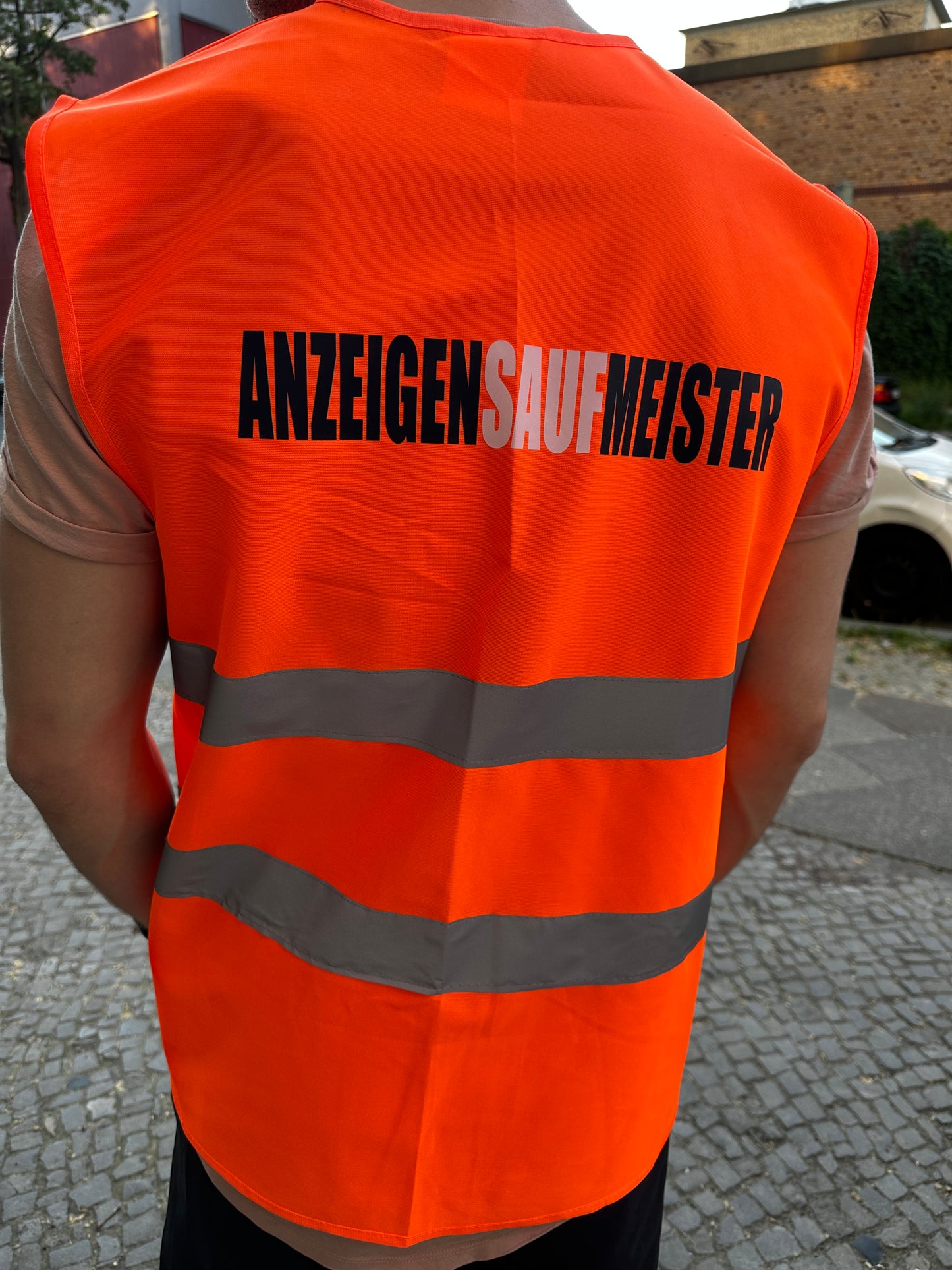 Anzeigensaufmeister Warnweste