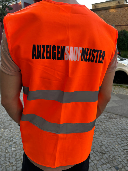 Anzeigensaufmeister Warnweste