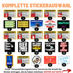 Komplette Stickerauswahl