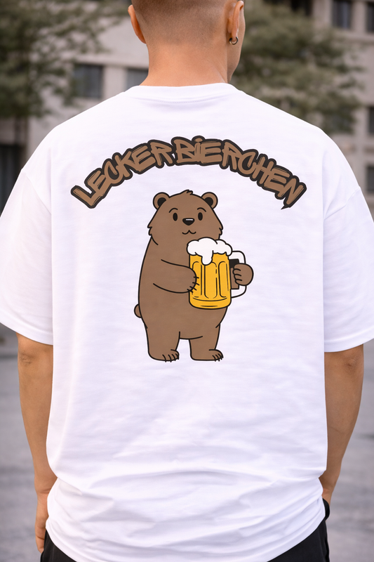 Oversized "Lecker Bierchen" T-shirt (Bio-Baumwolle)