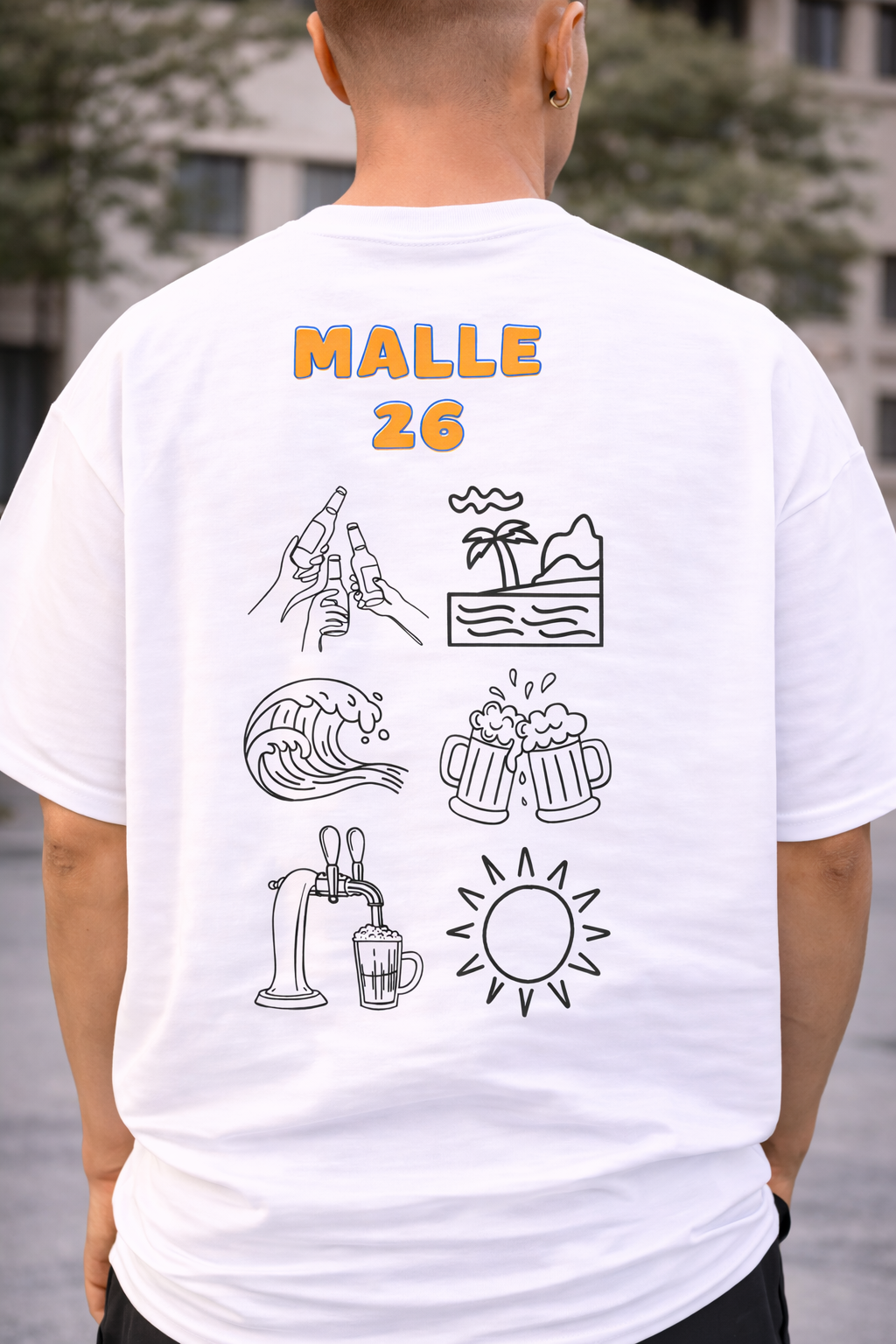 Oversized "Malle 26" T-shirt (Bio-Baumwolle)