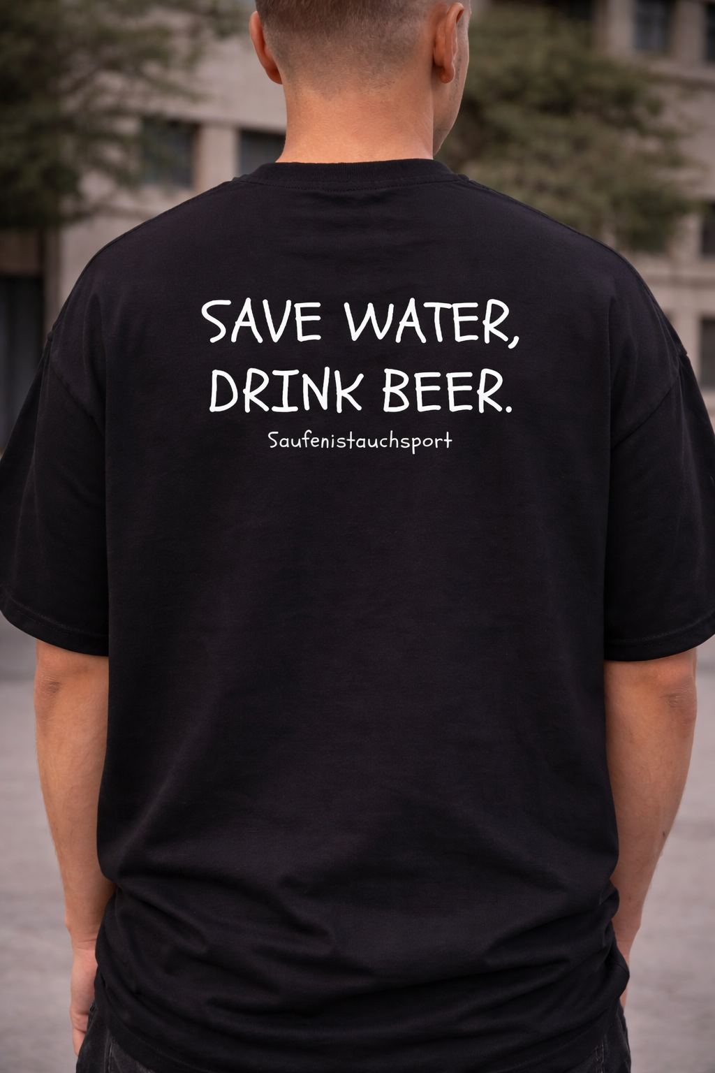Oversized "Save Water, Drink Beer." T-shirt (Bio Baumwolle)
