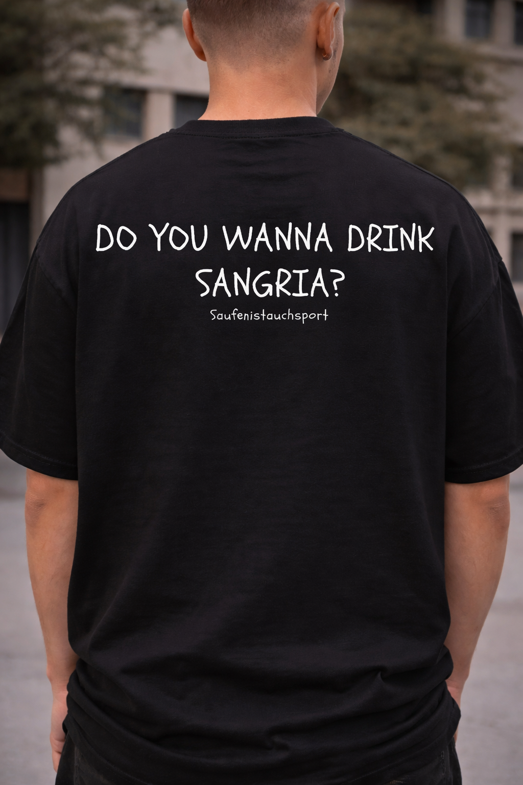 Oversized "Do You Wanna Dink Sangria?" T-shirt (Bio Baumwolle)
