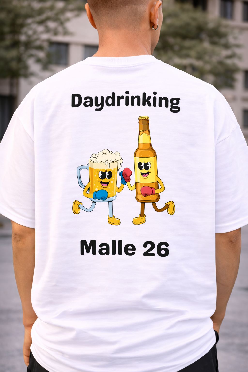 Oversized "Daydrinking" T-shirt (Bio-Baumwolle)