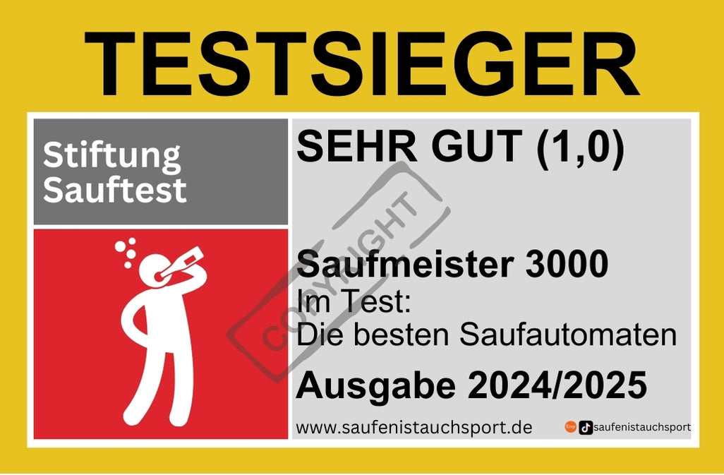 Testsieger Sauftest Sticker