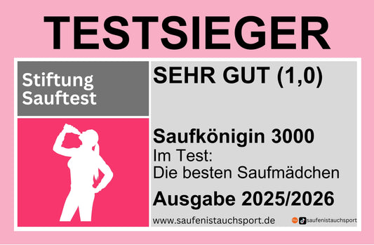 Testsiegerin Sauftest Sticker Saufkönigin