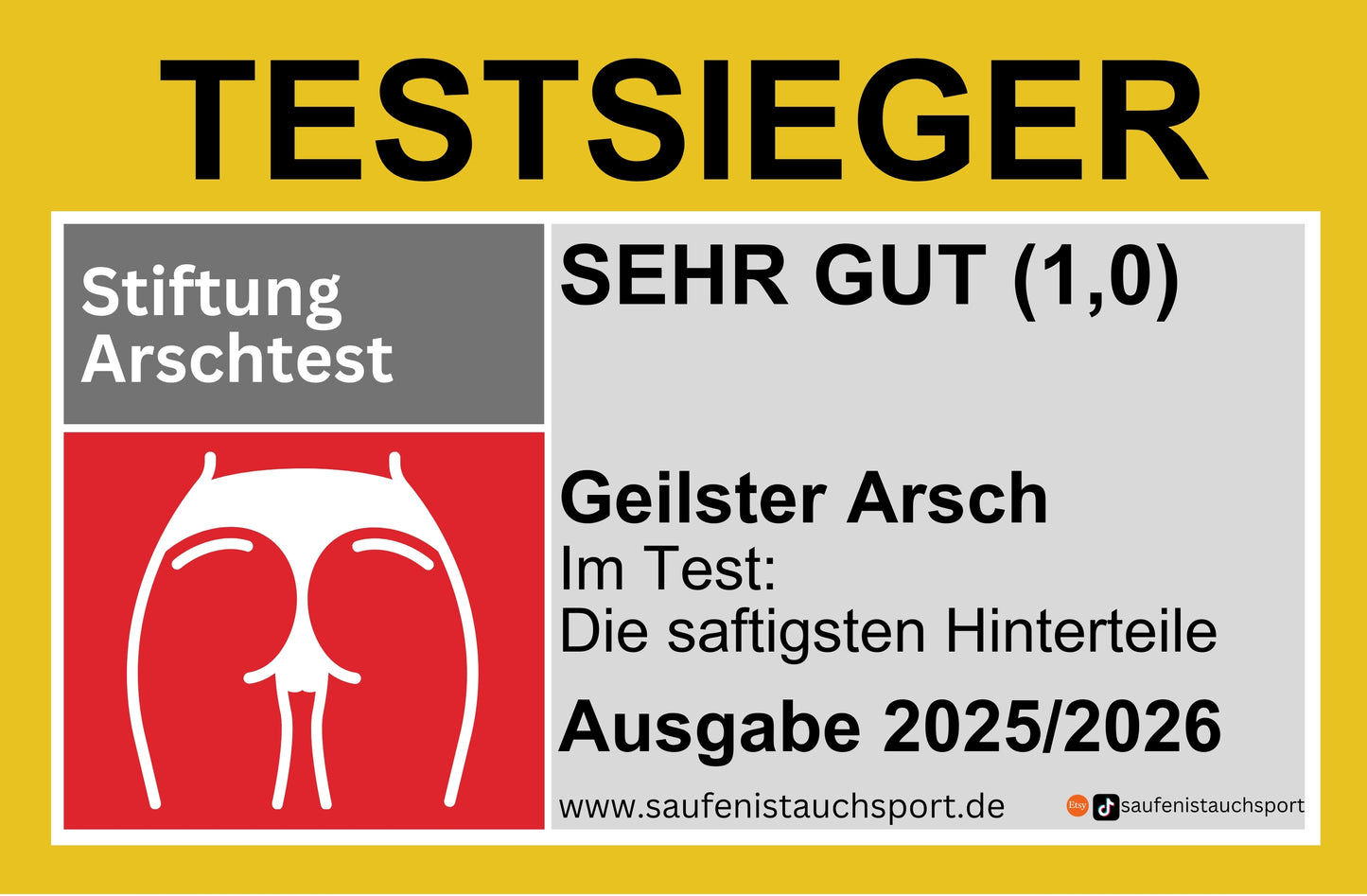 Testsieger Arsch Sticker