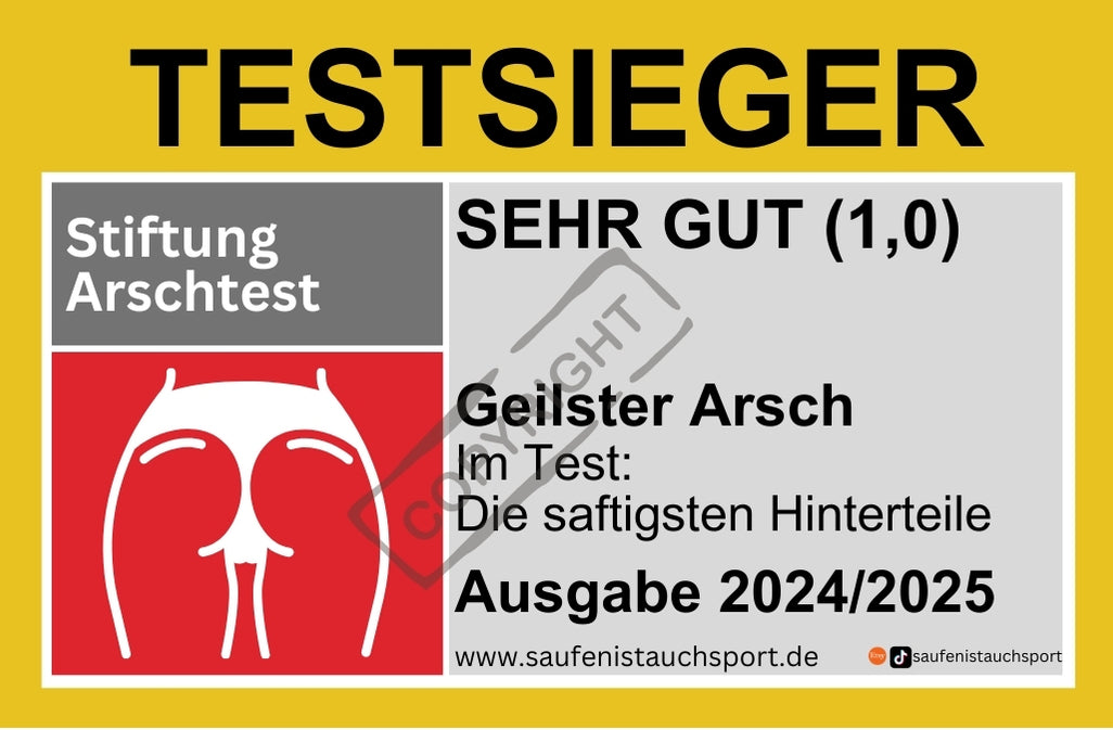 Testsieger Arsch Sticker