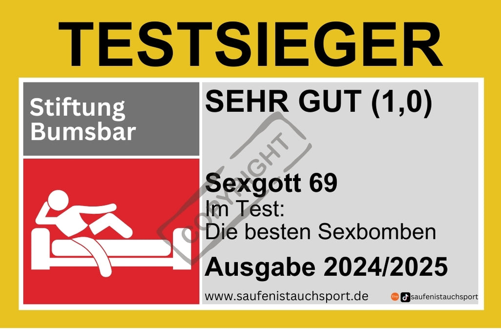 Testsieger Sexgott Sticker