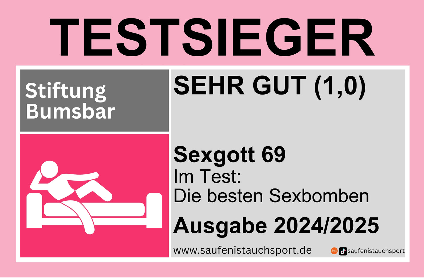 Testsieger Sexgott Sticker
