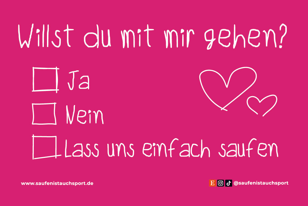Willst du mit mir gehen Sticker