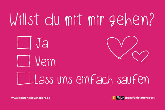 Willst du mit mir gehen Sticker